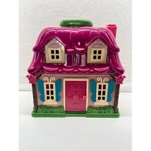 Lil Woodzeez Countryside Cottage House Pink & Purple Fold Up Collectible